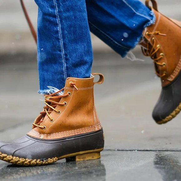 L.L. Bean Women's Bean Boots 8 Inch Size 8 in Tan/Brown - Picture 2 of 5
